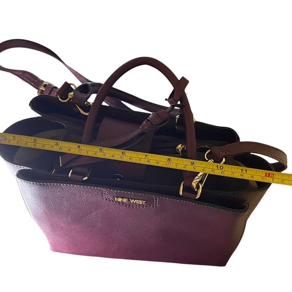 Nine West Burgundy Purse / Hand Bag - Picture 6 of 14